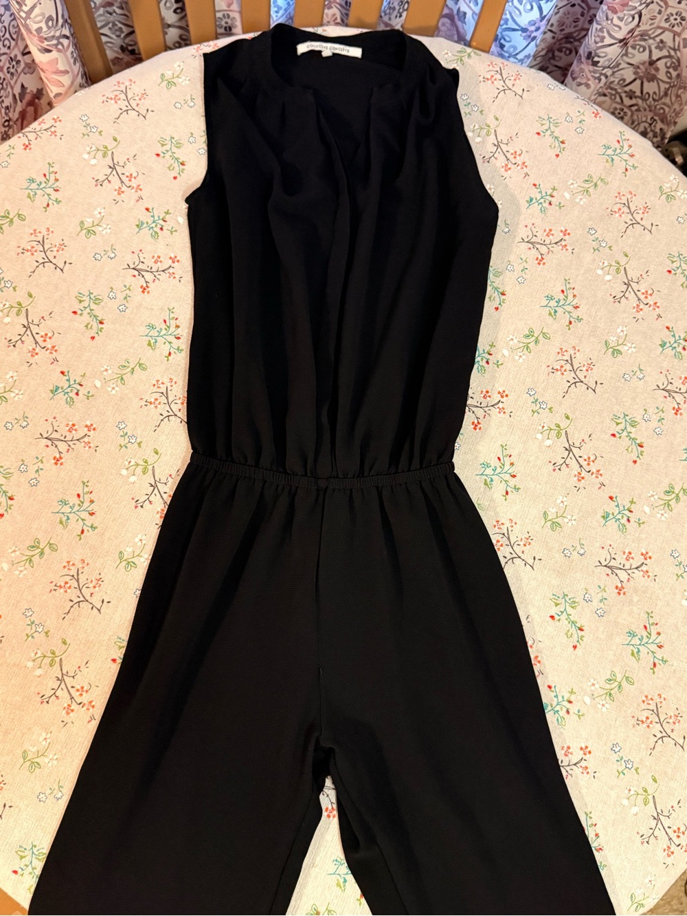 Collective Concepts Black Sleeveless Jumpsuit with Jogger Bottoms